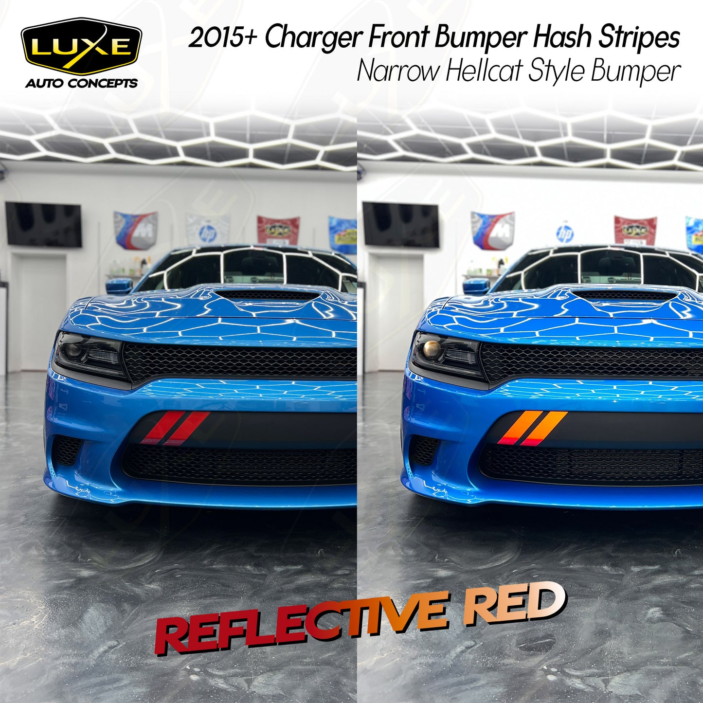 Charger Front Bumper Hash Stripes Kit