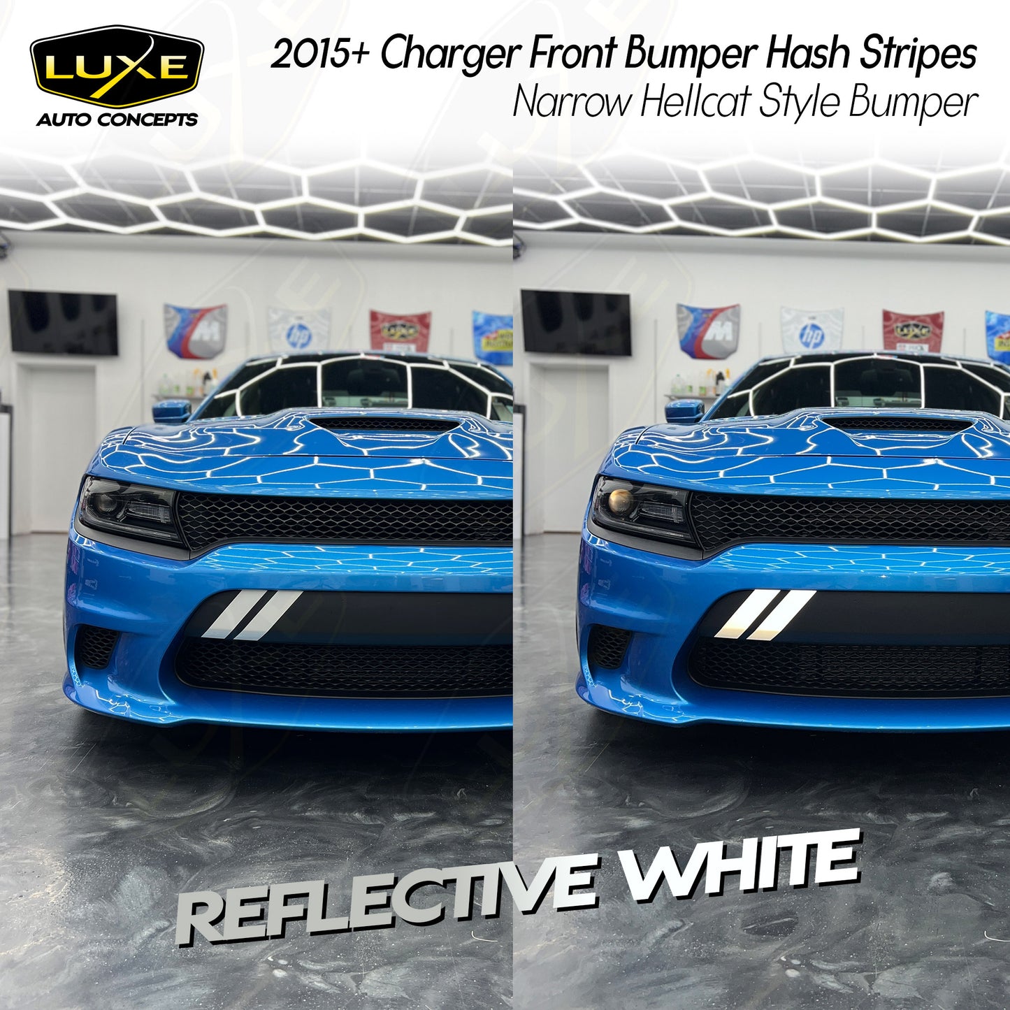 Charger Front Bumper Hash Stripes Kit