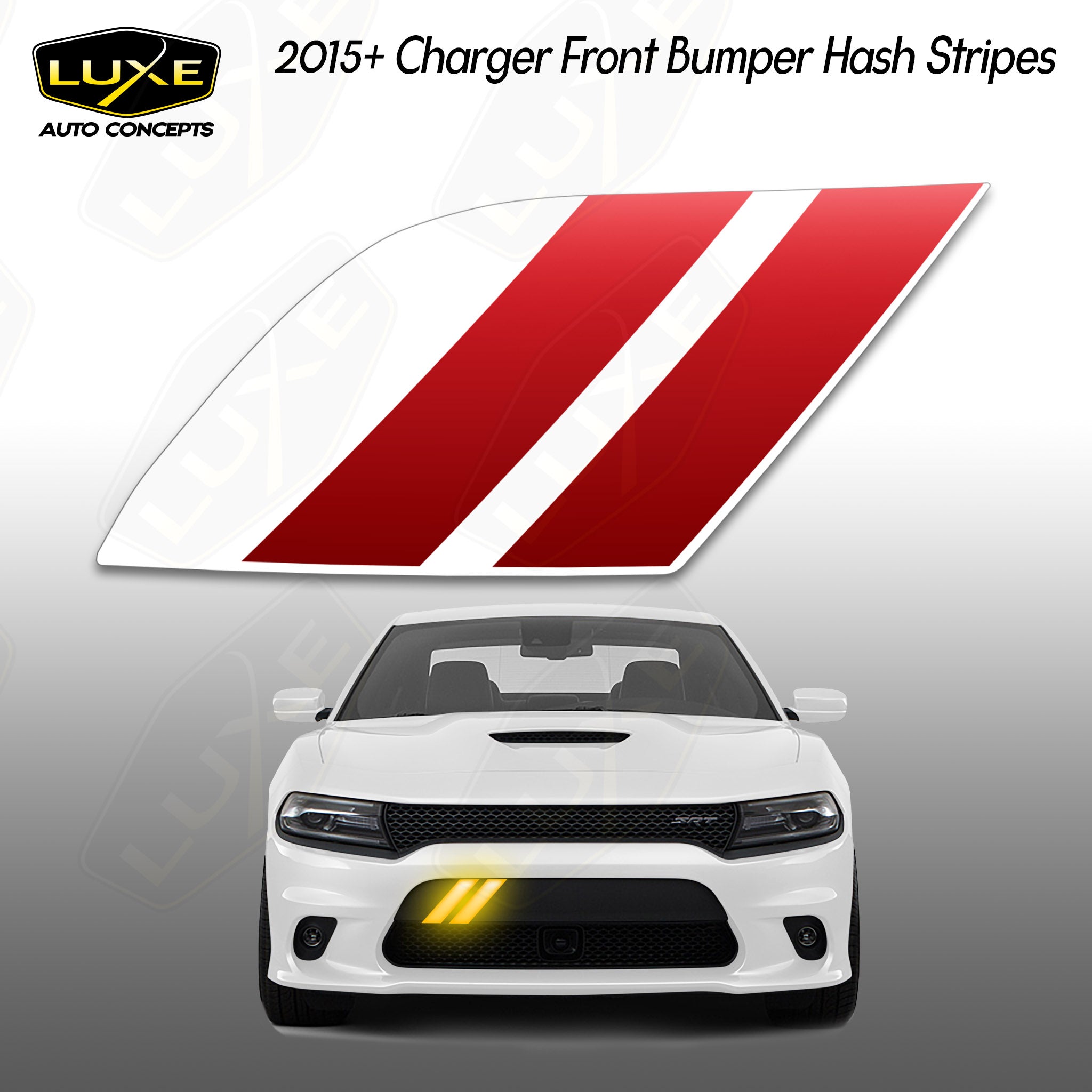 2015+ Charger Front Bumper Hash Stripes — Luxe Auto Concepts