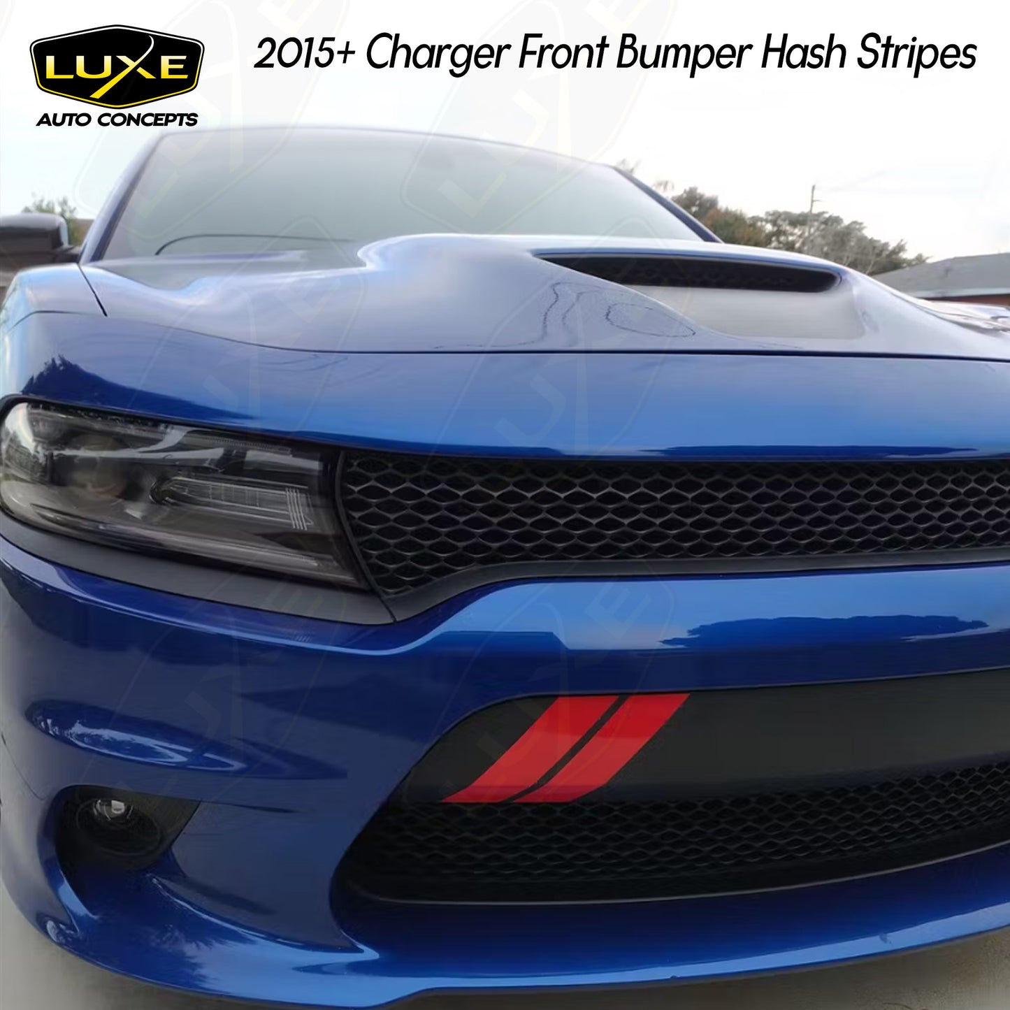 Charger Front Bumper Hash Stripes Kit
