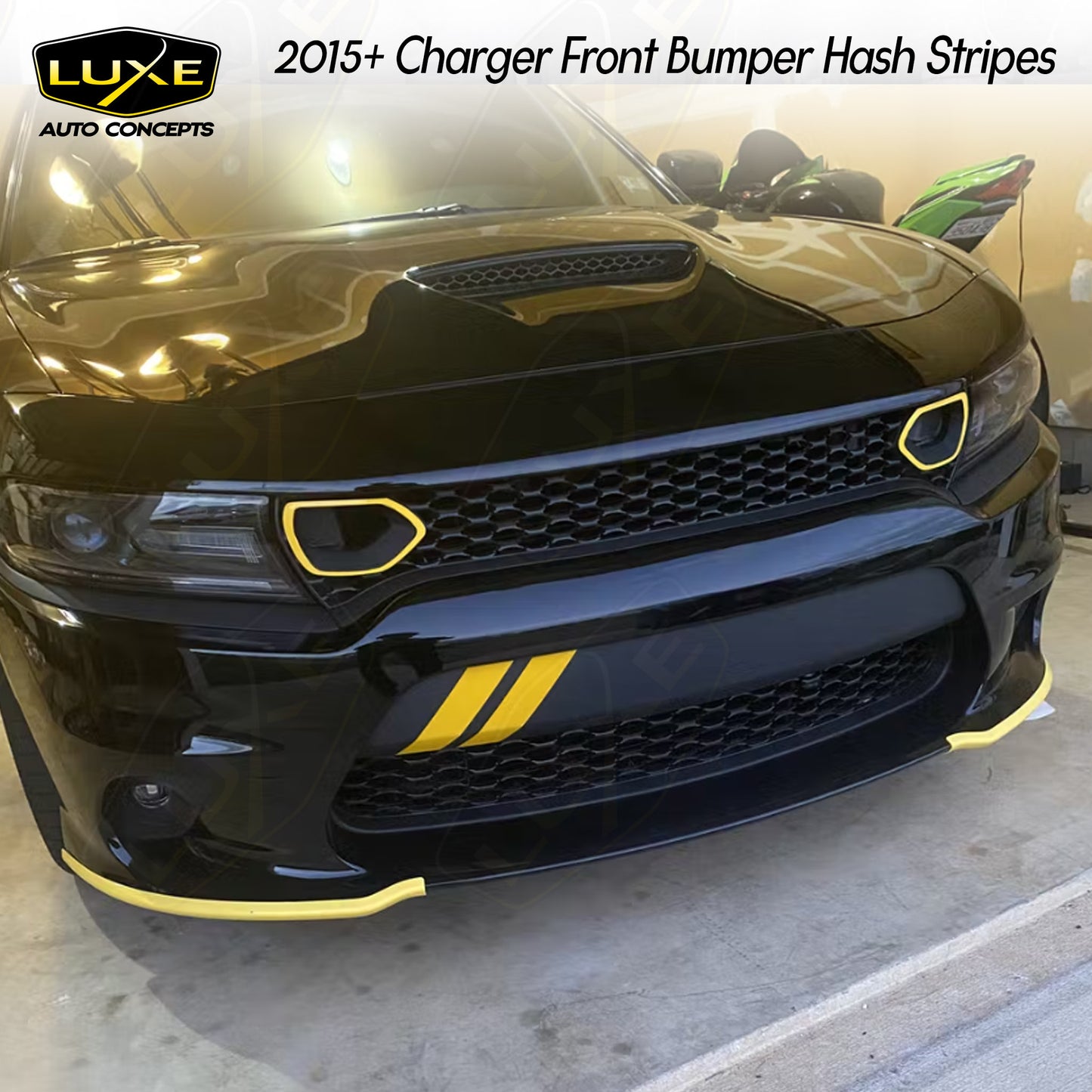 Charger Front Bumper Hash Stripes Kit