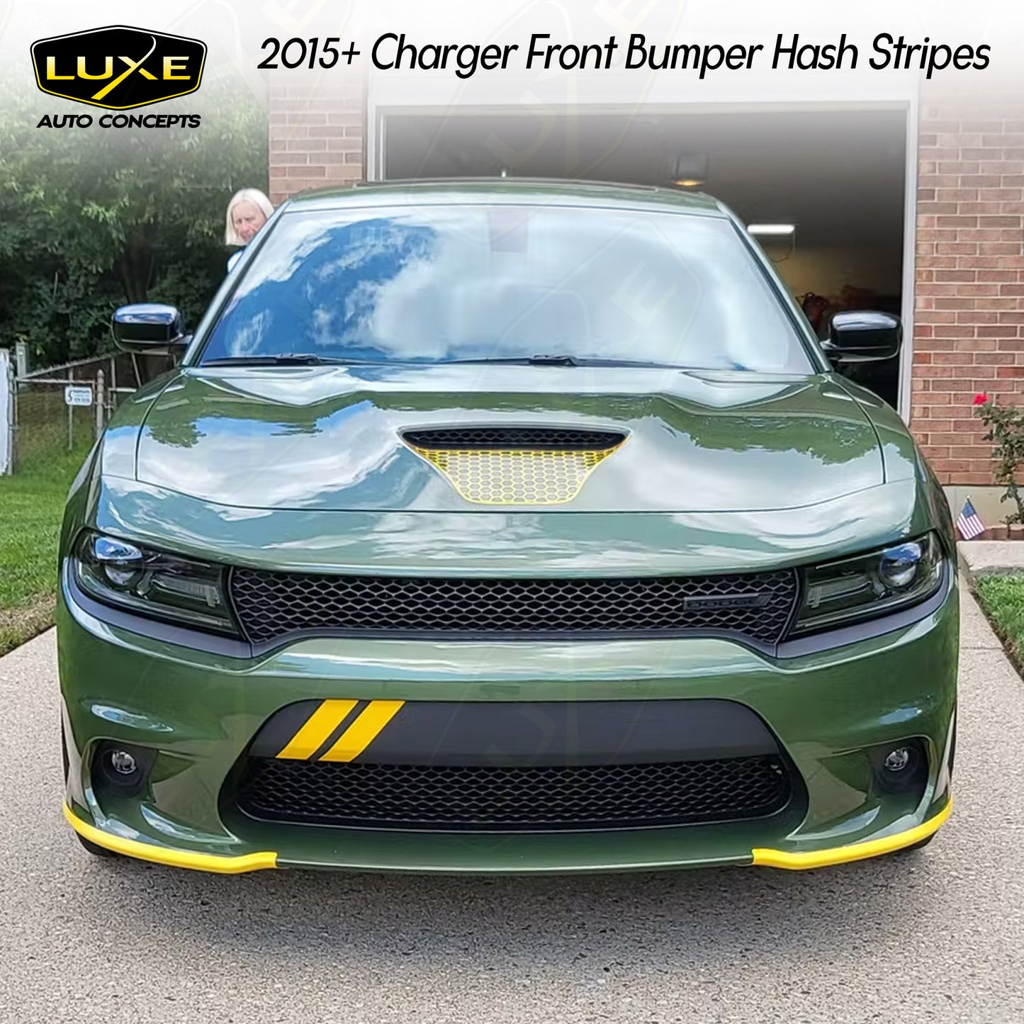 Charger Front Bumper Hash Stripes Kit