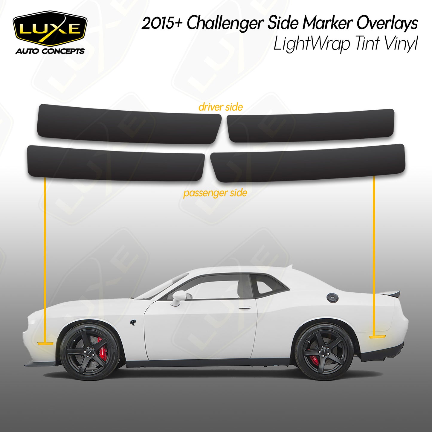 2015+ Dodge Challenger Kit de tinte de marcador lateral