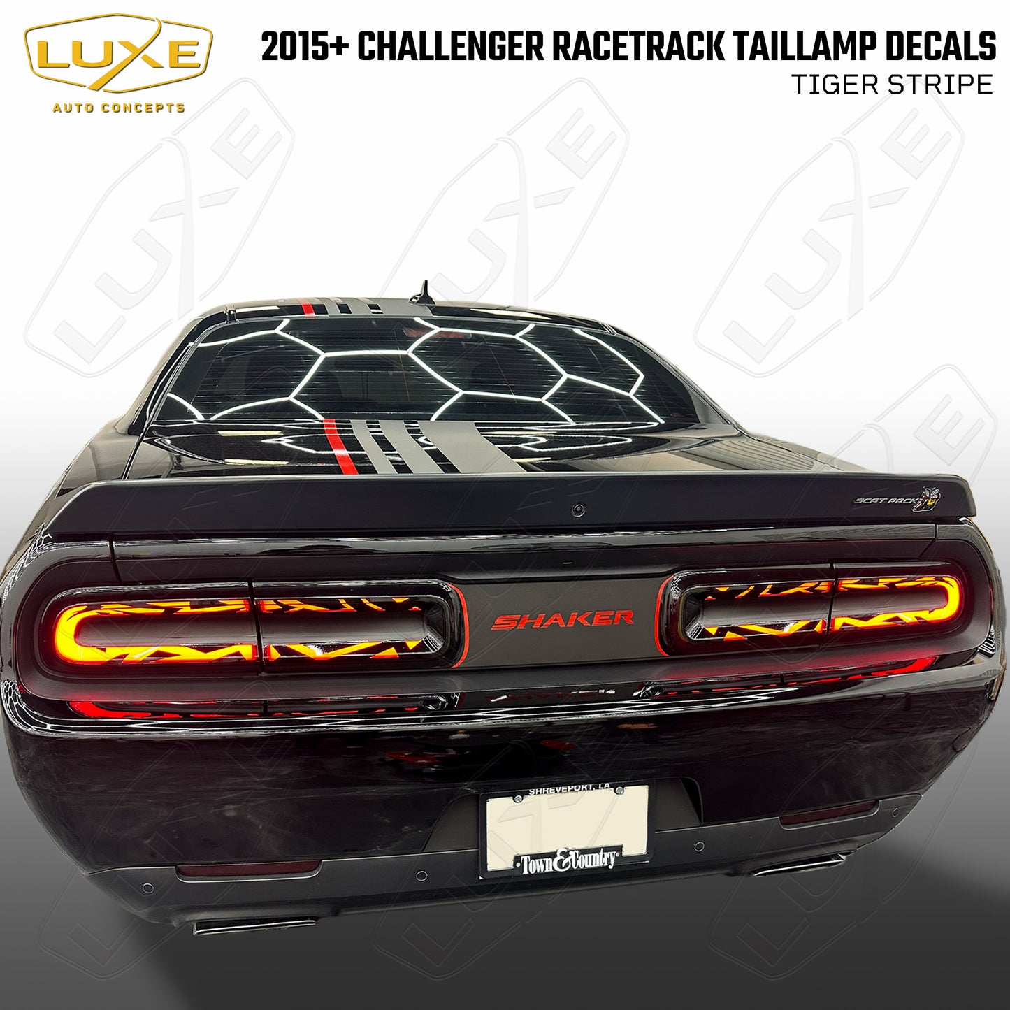 Calcomanías para luces traseras de pista de carreras Challenger 2015+ - Interior