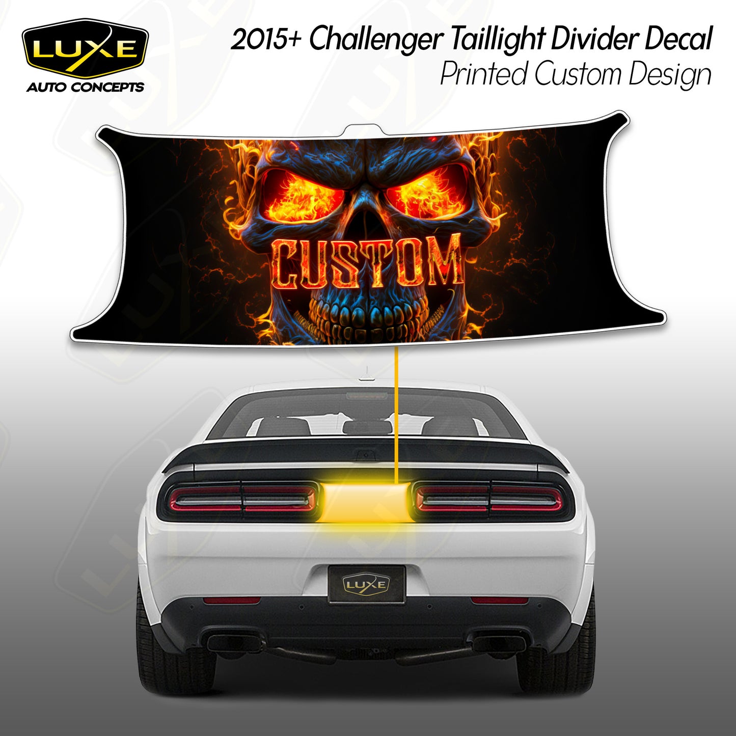 Challenger Taillight Divider Decal - Printed - Custom Design Kit