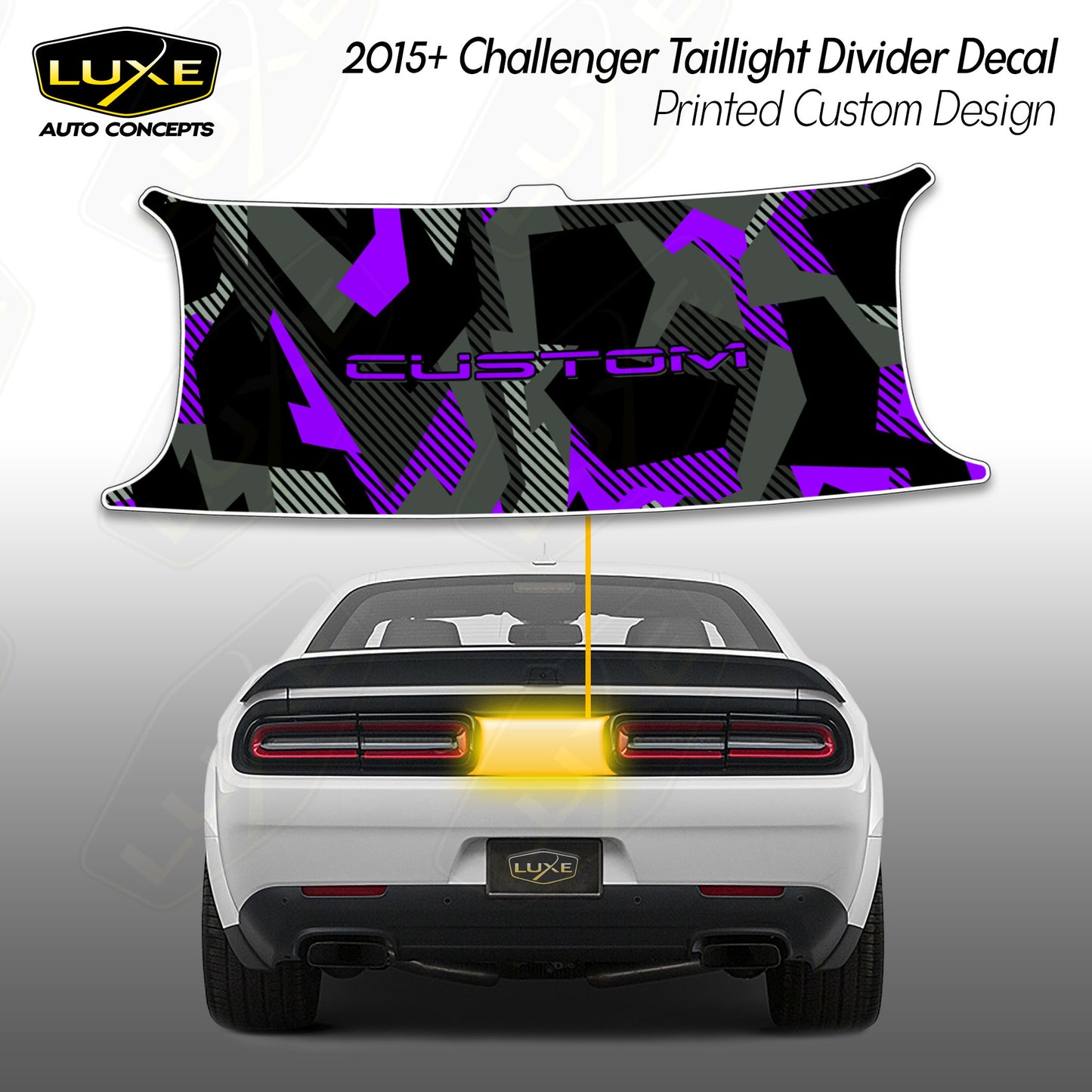 Challenger Taillight Divider Decal - Printed - Custom Design Kit