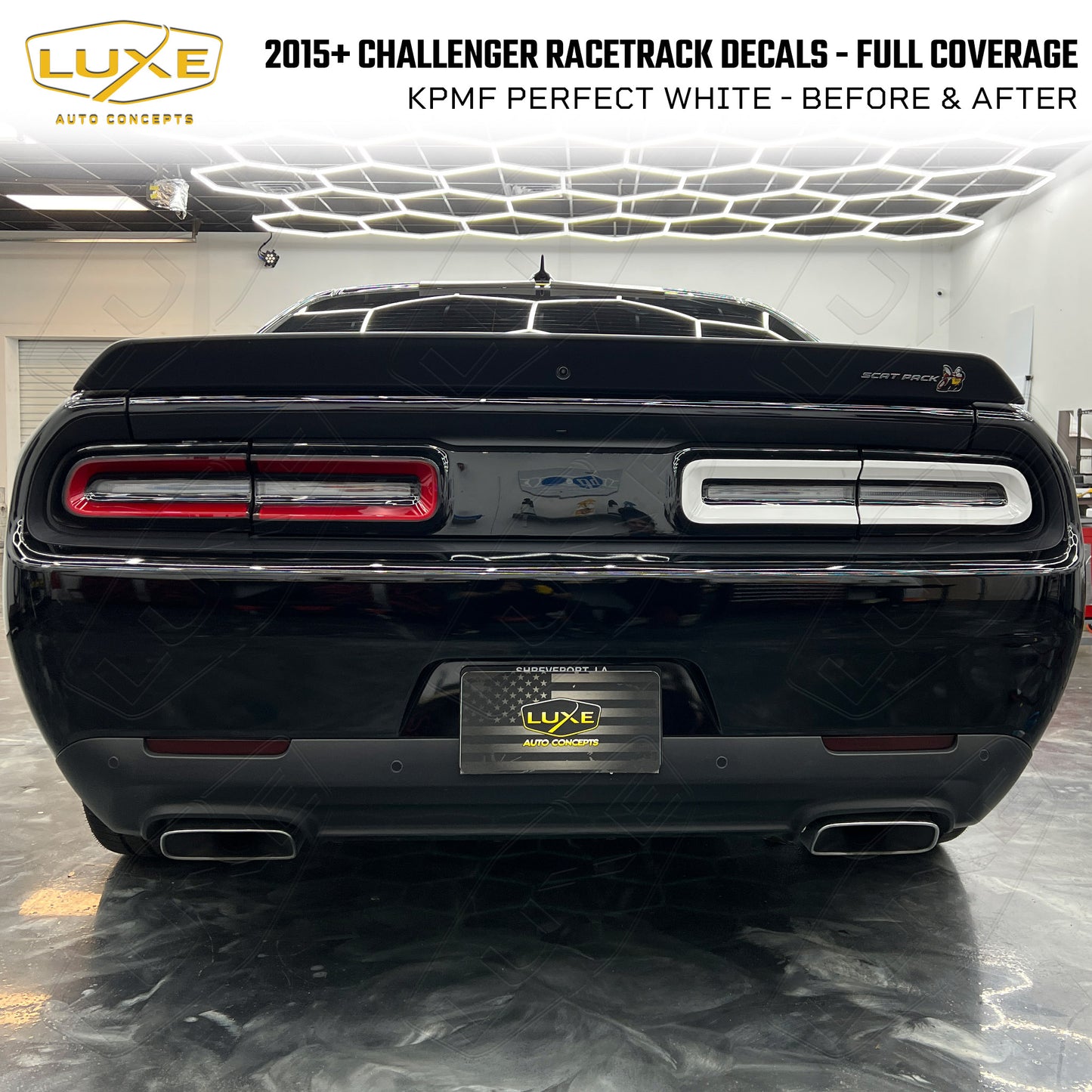 Challenger Racetrack Taillamp Overlays - Full Coverage Kit