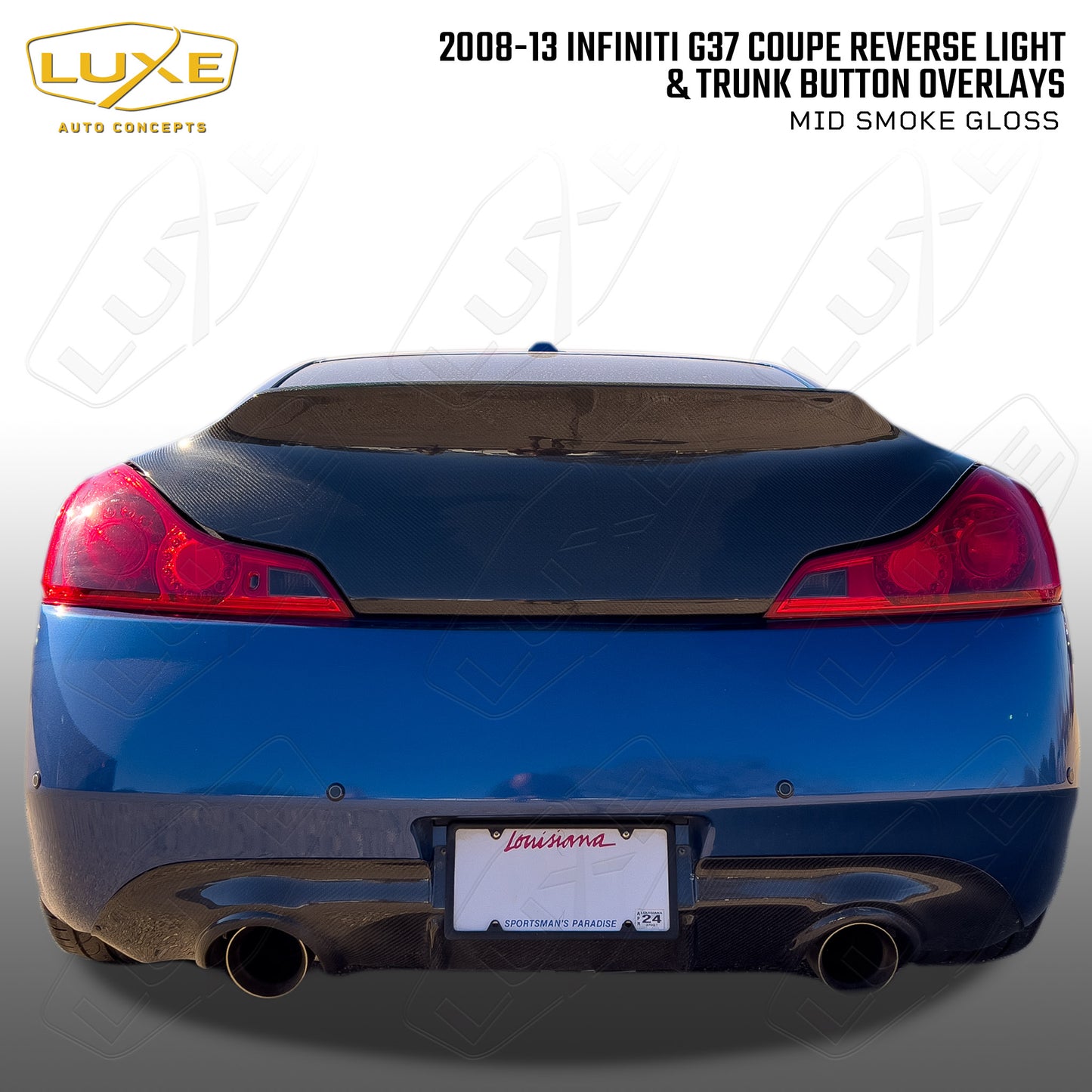 Infiniti G37 Coupe Precut Reverse Lights and Trunk Overlays Kit