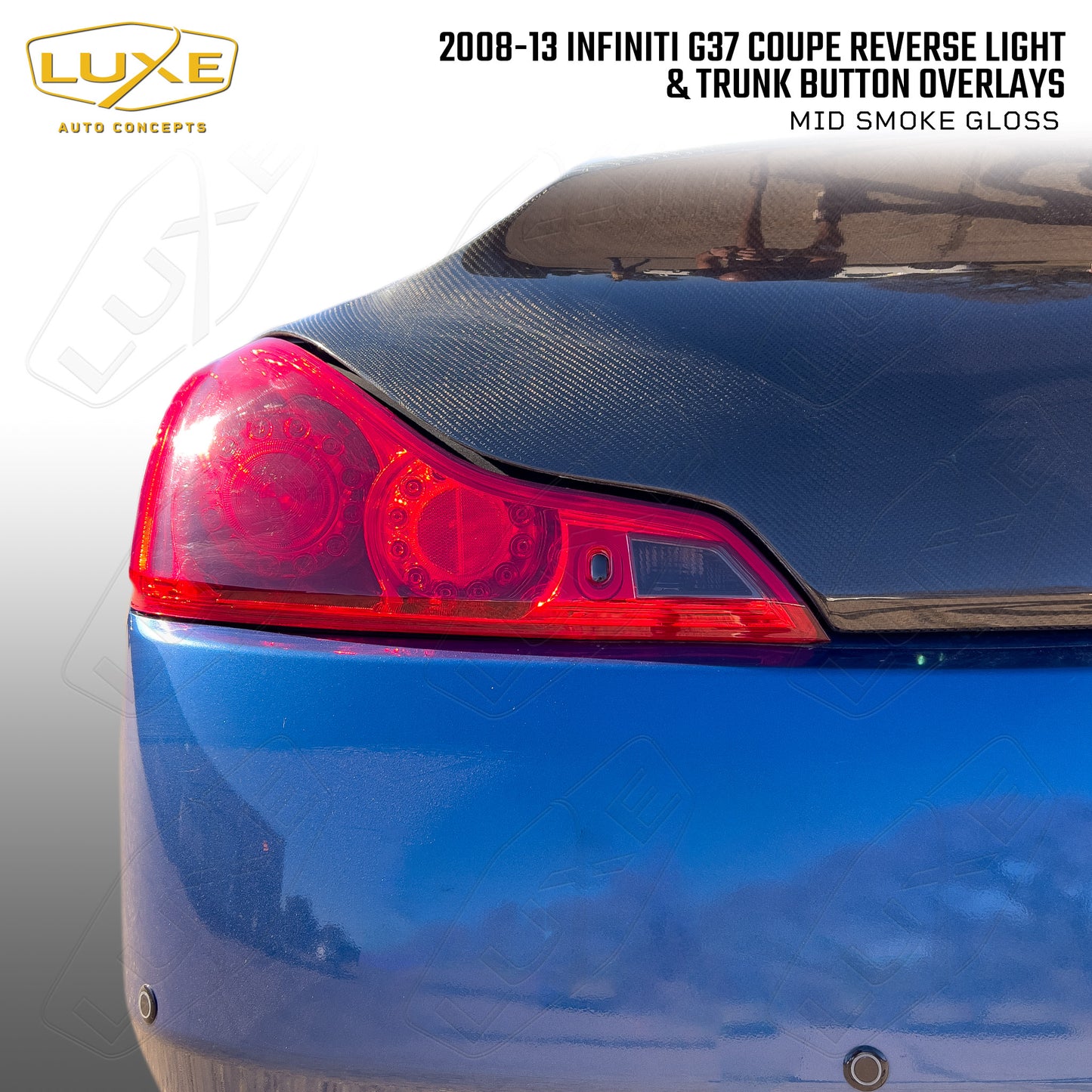 Infiniti G37 Coupe Precut Reverse Lights and Trunk Overlays Kit