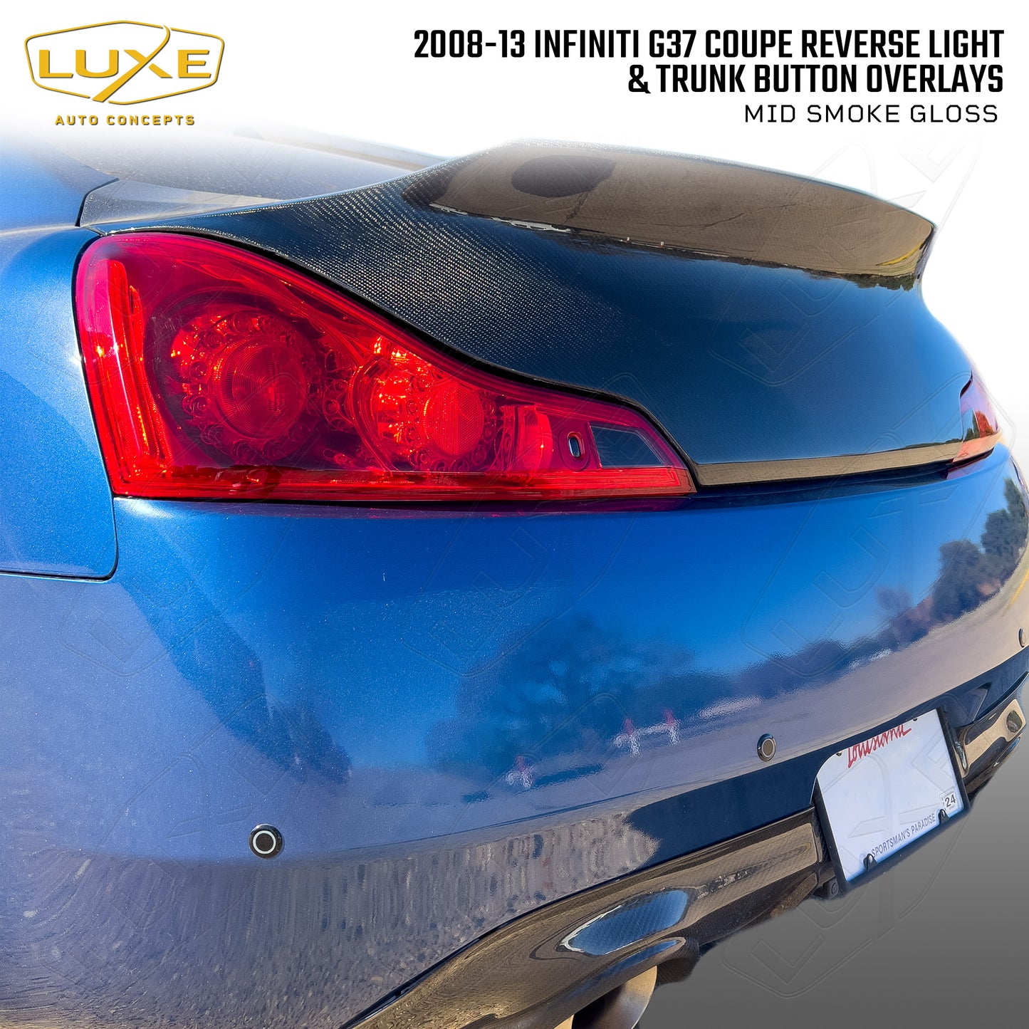 Infiniti G37 Coupe Precut Reverse Lights and Trunk Overlays Kit