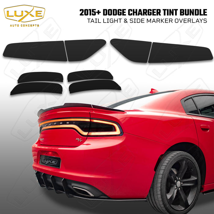 2015+ Dodge Charger Tail Light & Side Marker Tint Bundle