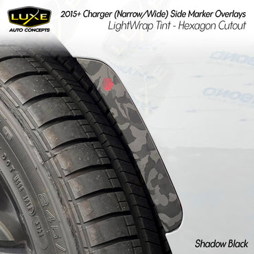 Dodge Charger Side Marker Overlays-Hexagon Cutout Kit