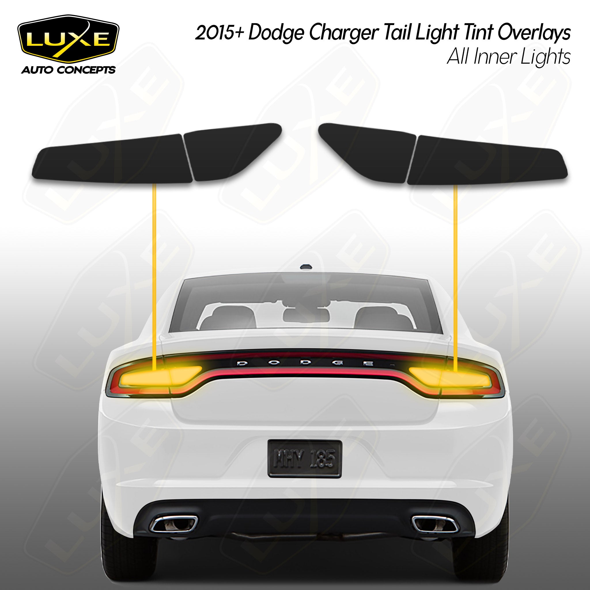 Precut Smoked Vinyl Light Overlay Kit For 2011-2014 Dodge Charger – Head, Tail, Side Markers