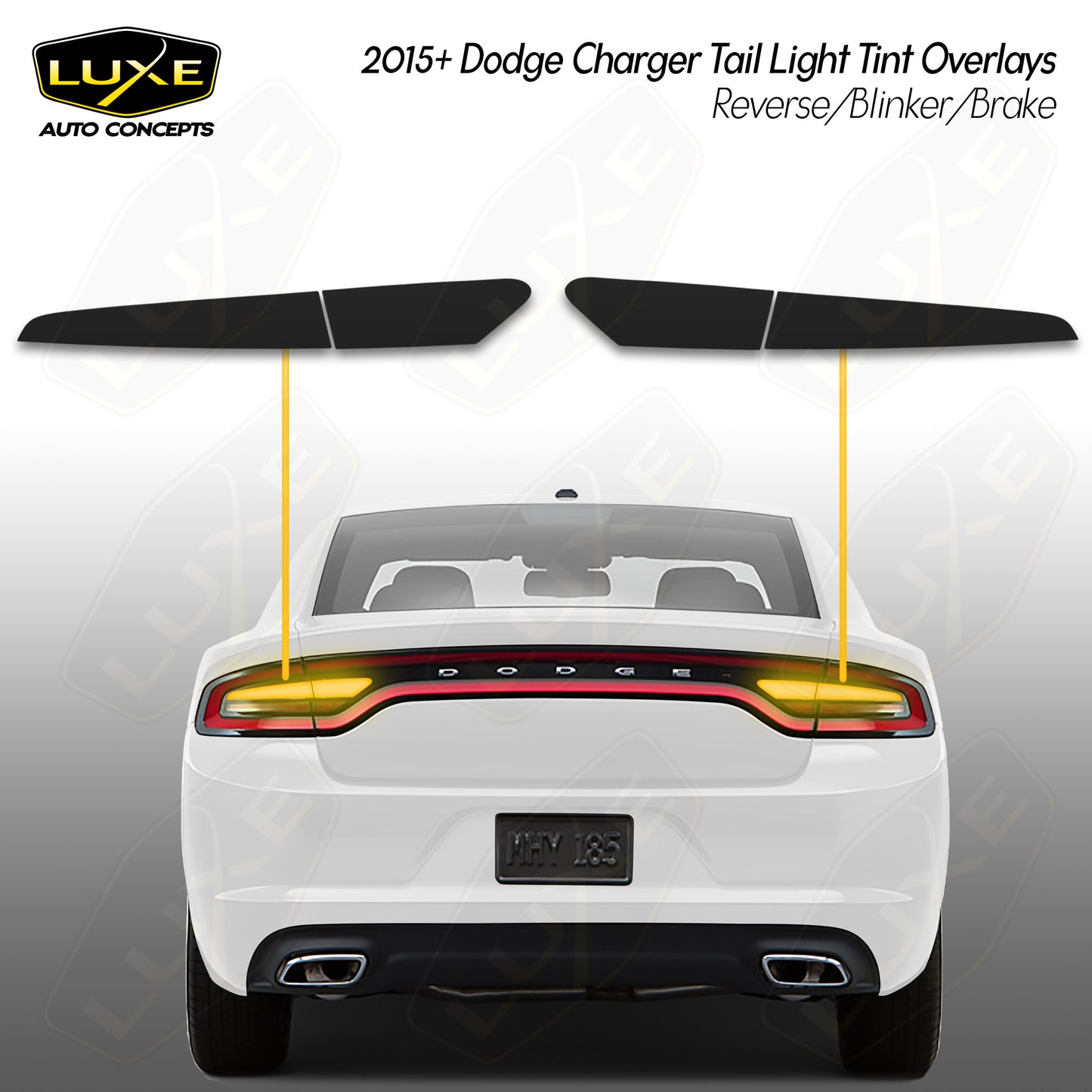 2015+ Kit de tinte de luz trasera del cargador - Tipo 1 (superposiciones laterales)