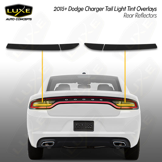 Charger Tail Light Tint - Rear Reflector Overlays