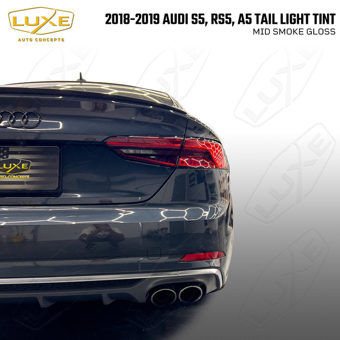 2018-2019 Audi A5, RS5, S5 Taillight Tint Overlays - LightWrap Vinyl