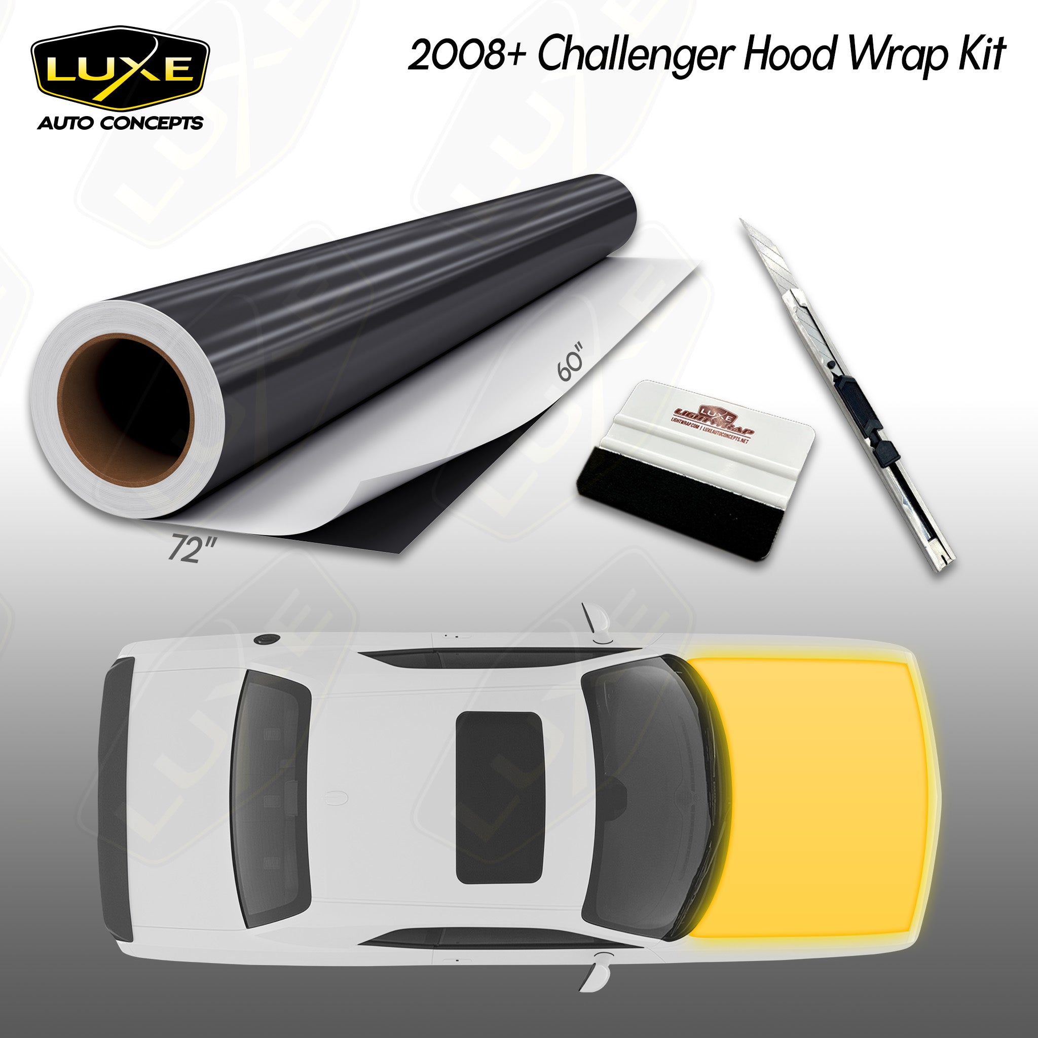 2008+ Challenger Hood Wrap Kit — Luxe Auto Concepts