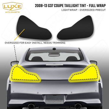Infiniti G37 Coupe Tail Light Oversized Tint Overlays Kit