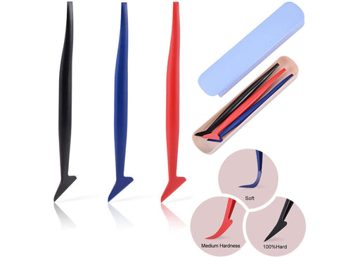 3 Piece Micro Squeegee Set w/ Case - Luxe Auto Concepts