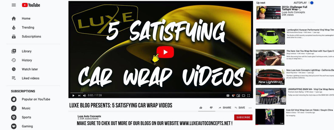 5 Satisfying Car Wrap Videos - Luxe Auto Concepts