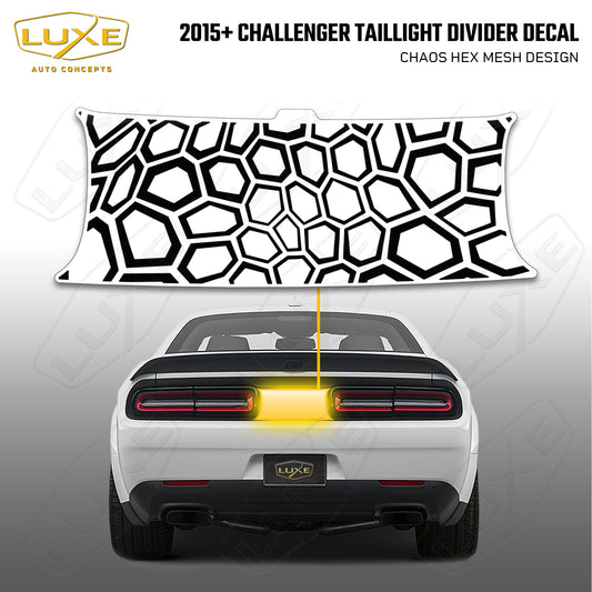 2015+ Challenger Taillight Center Divider Decal - Chaos Hex Mesh Design Kit