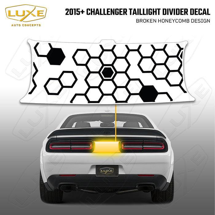 2015+ Challenger Taillight Center Divider Decal - Broken Honeycomb Design