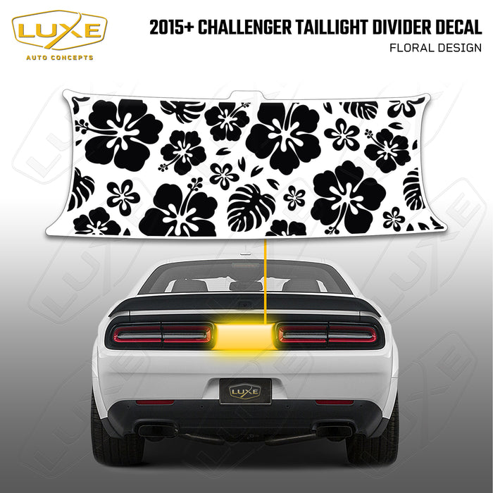 2015+ Challenger Taillight Center Divider Decal - Floral Design