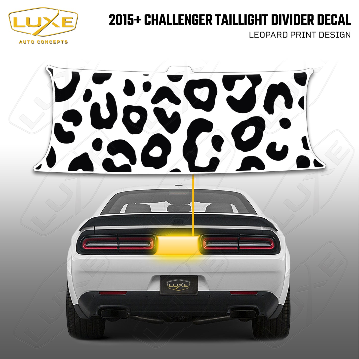 2015+ Challenger Taillight Center Divider Decal - Leopard Spots Design Kit
