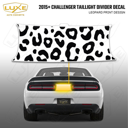 2015+ Challenger Taillight Center Divider Decal - Leopard Spots Design