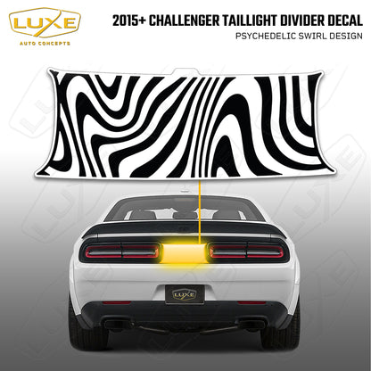 2015+ Challenger Taillight Center Divider Decal - Psychedelic Swirl Design
