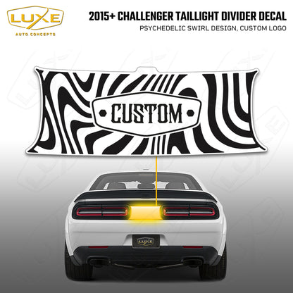 2015+ Challenger Taillight Center Divider Decal - Psychedelic Swirl Design, Custom Logo Kit
