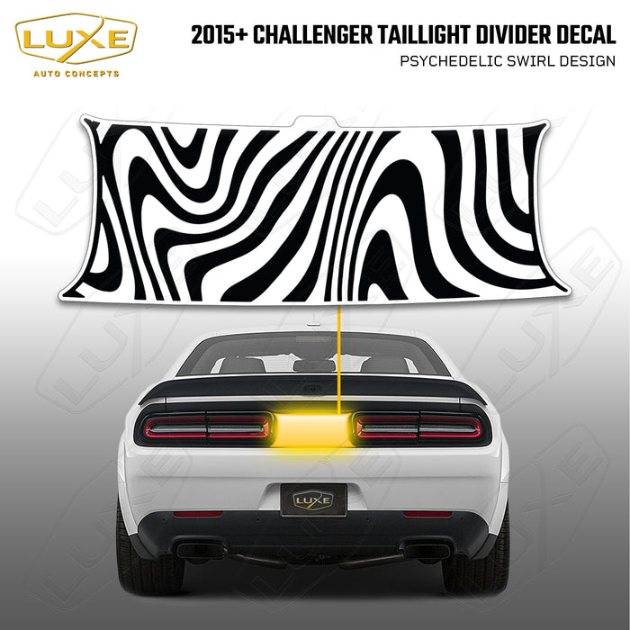 2015+ Challenger Taillight Center Divider Decal - Psychedelic Swirl Design