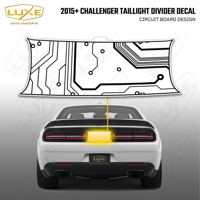 2015+ Challenger Taillight Center Divider Decal - Circuit Board Design