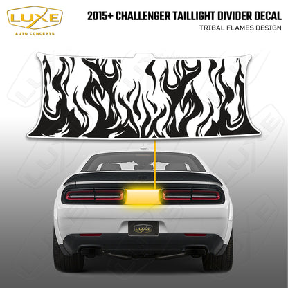 2015+ Challenger Taillight Center Divider Decal - Wicked Flames Design