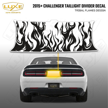 2015+ Challenger Taillight Center Divider Decal - Wicked Flames Design Kit
