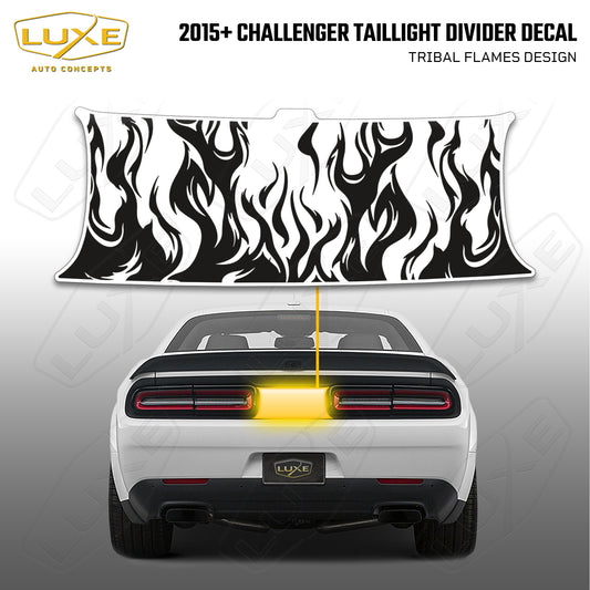 2015+ Challenger Taillight Center Divider Decal - Wicked Flames Design Kit