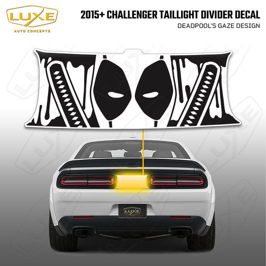 2015+ Challenger Taillight Center Divider Decal - Deadpool's Gaze Design Kit