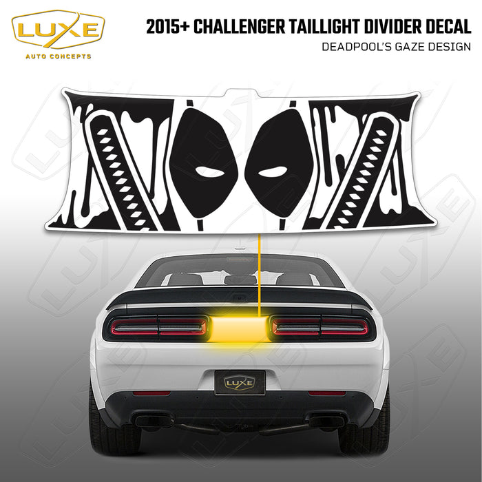 2015+ Challenger Taillight Center Divider Decal - Deadpool's Gaze Design