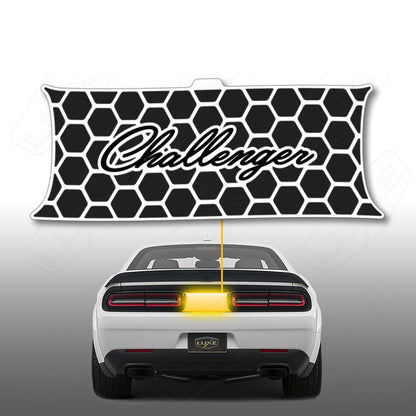 2015+ Challenger Taillight Center Divider Decal - Honeycomb Design, Challenger Script Logo Kit