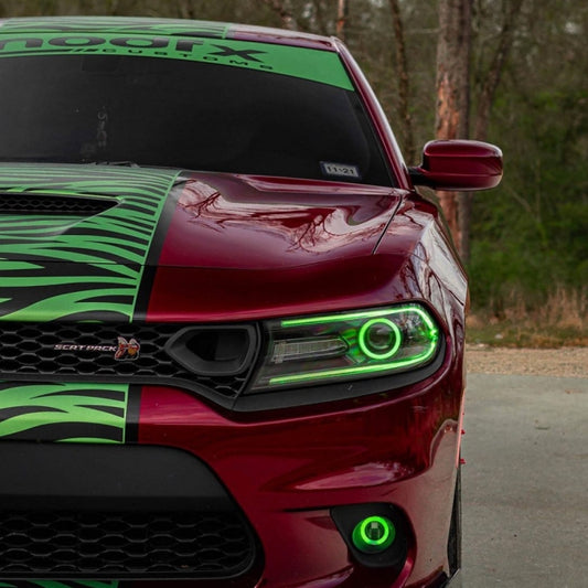 2015-2023 DODGE CHARGER RGBW DRL & DIFFUSED PROJECTOR HALO BUNDLE