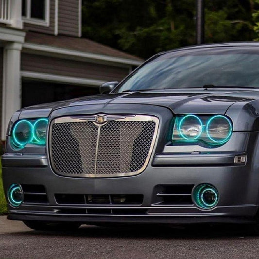 2005-2010 CHRYSLER 300C/SRT HALO, PROJECTOR AND FOG HALO BUNDLE -RGBW