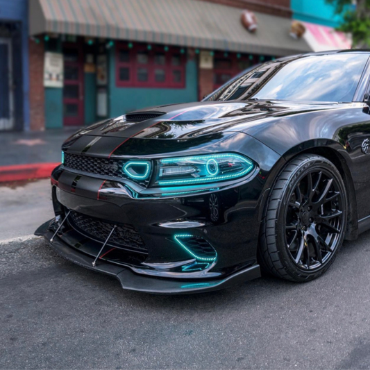2015-2023 DODGE CHARGER HELLCAT FOG OUTLINE HALO BUNDLE - RGBW