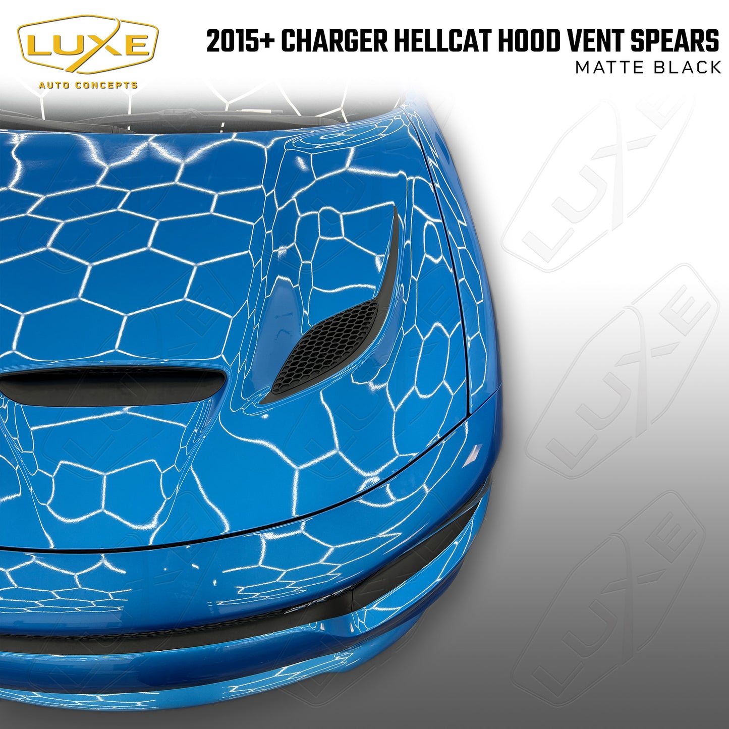 Charger Hellcat Hood Vent Spear Decals Kit