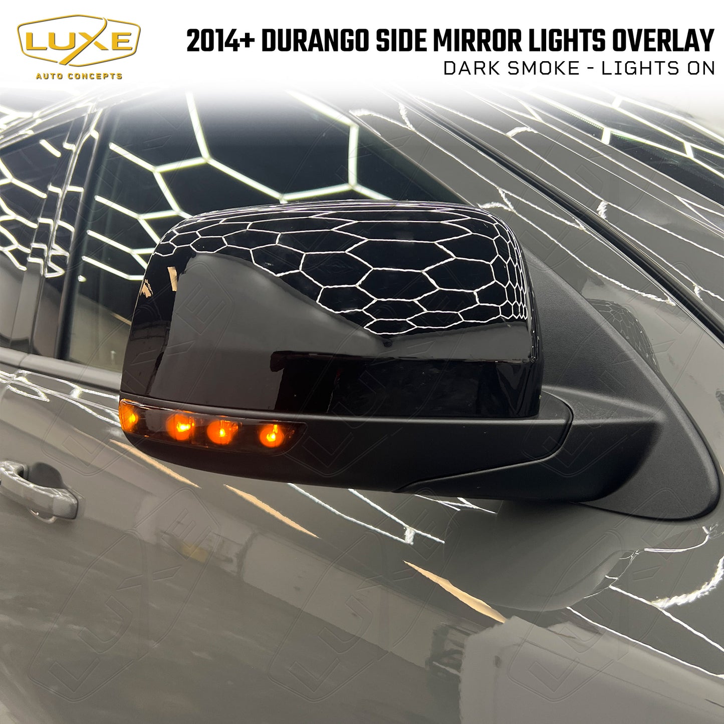 2011+ Durango Side Mirror Light Overlays