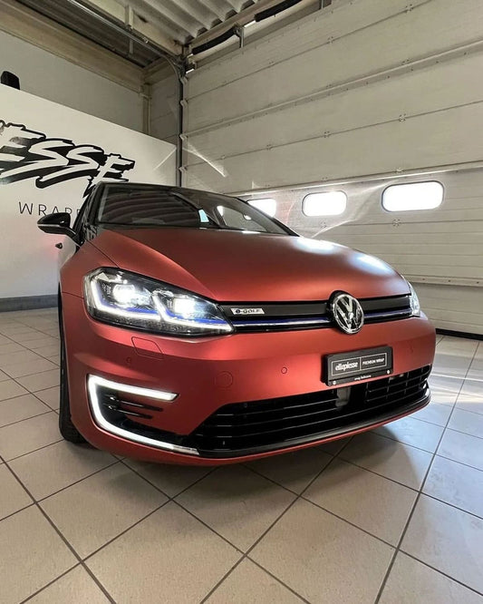 Hexis Red Aluminum Satin Vinyl Wrap | HX20196S