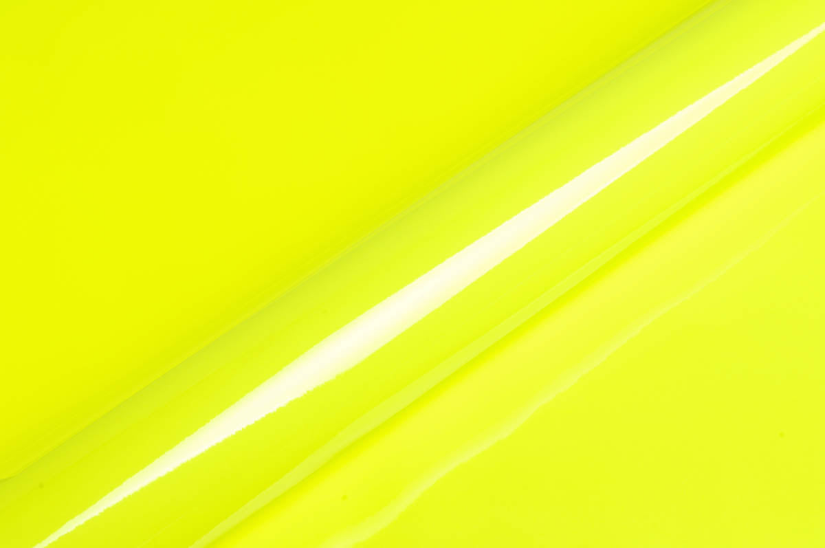 Hexis Fluorescent Yellow Gloss Vinyl Wrap | HX20613B
