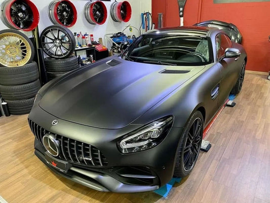 Hexis Deep Black Satin Vinyl Wrap | HX20NPRS