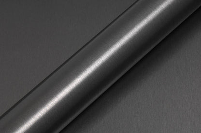 Hexis Brushed Aluminum Grey Gloss Vinyl Wrap | HX30BAGANB
