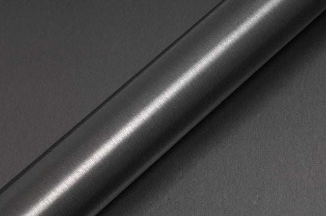 Hexis Brushed Aluminum Grey Gloss Vinyl Wrap | HX30BAGANB