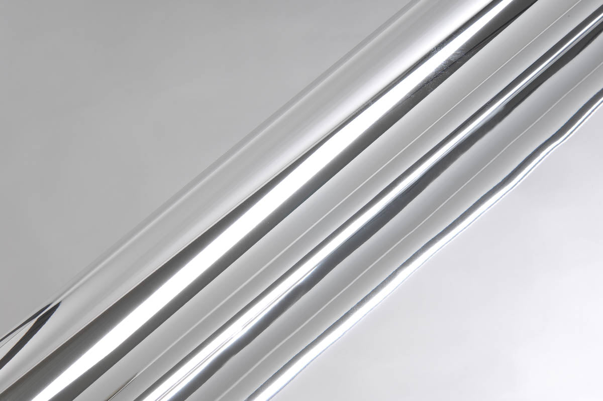 Hexis Super Chrome Silver Gloss Vinyl Wrap | HX30SCH01B